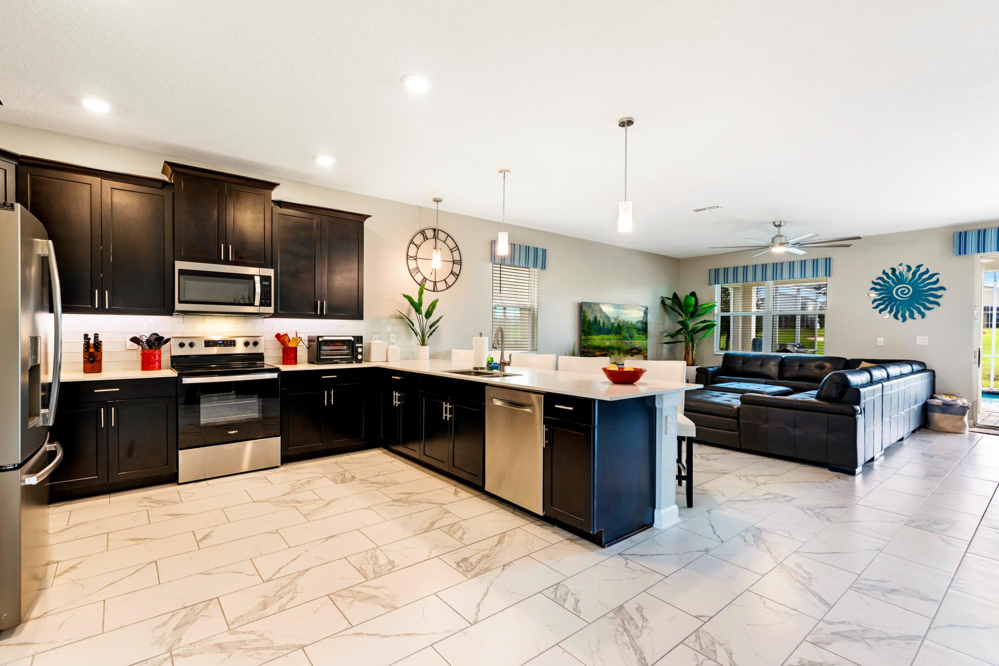 You'll have everything you need to cook a feast in the large open kitchen