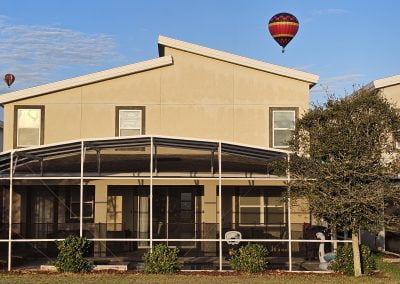 Hot Air Balloons flying over the house. They regularly fly over the house and golf course early in the morning, shortly after sunrise