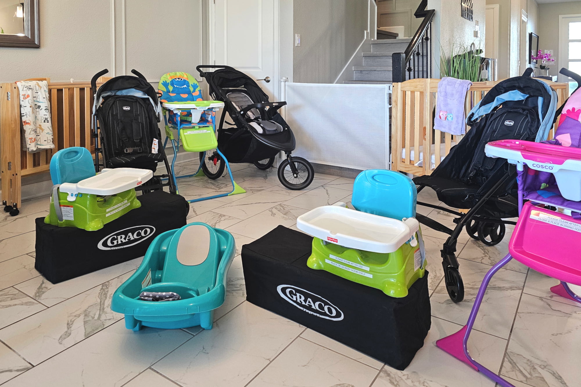 All the Baby Gear that is available at the villa during your stay