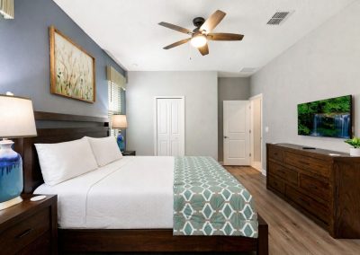Champions Gate Spectacular vacation rental by owner Primary King bedroom with 43 inch TV