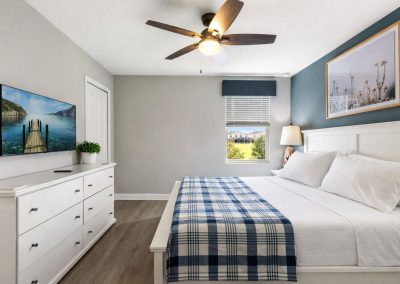 Champions Gate Spectacular vacation rental by owner Sirenity King bedroom with 43 inch TV