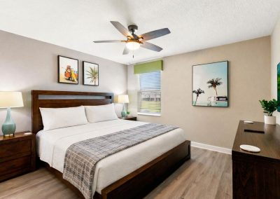 Champions Gate Spectacular vacation rental by owner Surf King bedroom with 43 inch TV