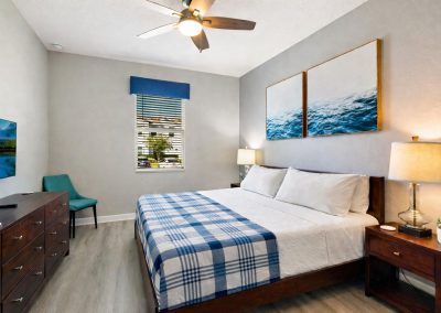 Champions Gate Spectacular vacation rental by owner Water King bedroom with 43 inch TV
